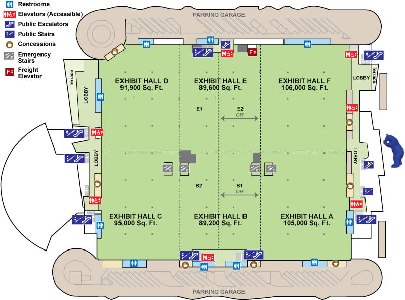 Colorado Convention Center Exhibit Level Floor Plan