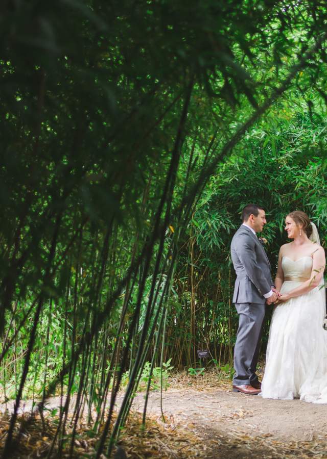 Bride and Groom at an Outdoor Wedding in Denver, Colorado