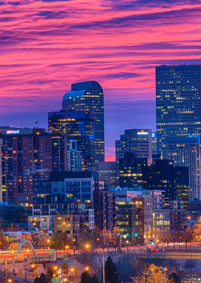 Denver Skyline Sunrise