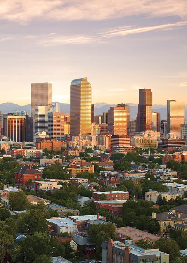 Sunset over Denver, Colorado